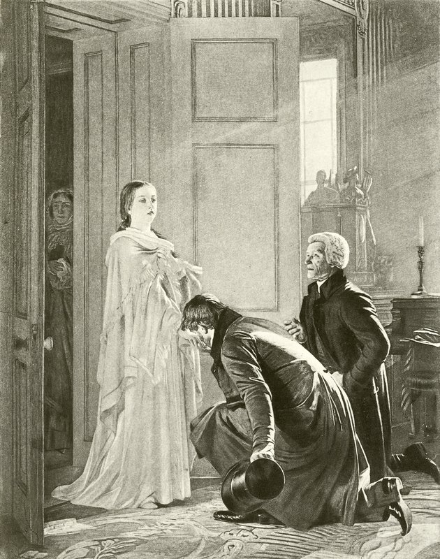 Victoria accueillie comme Reine (gravure) - English School