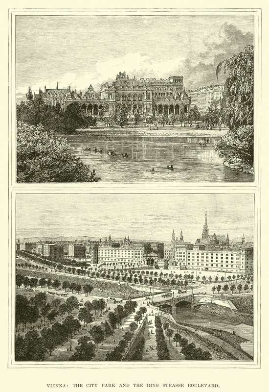 Vienne, le Parc de la Ville et le Boulevard du Ring - English School