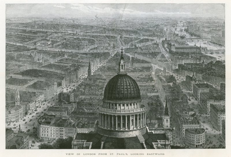 Vue de Londres depuis la cathédrale Saint-Paul, regardant vers l