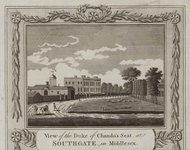 Vue du siège du duc de Chandos - English School