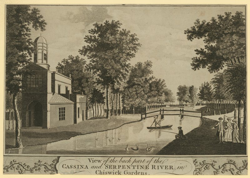 Vue de la partie arrière de la Cassina et de la rivière Serpentine - English School