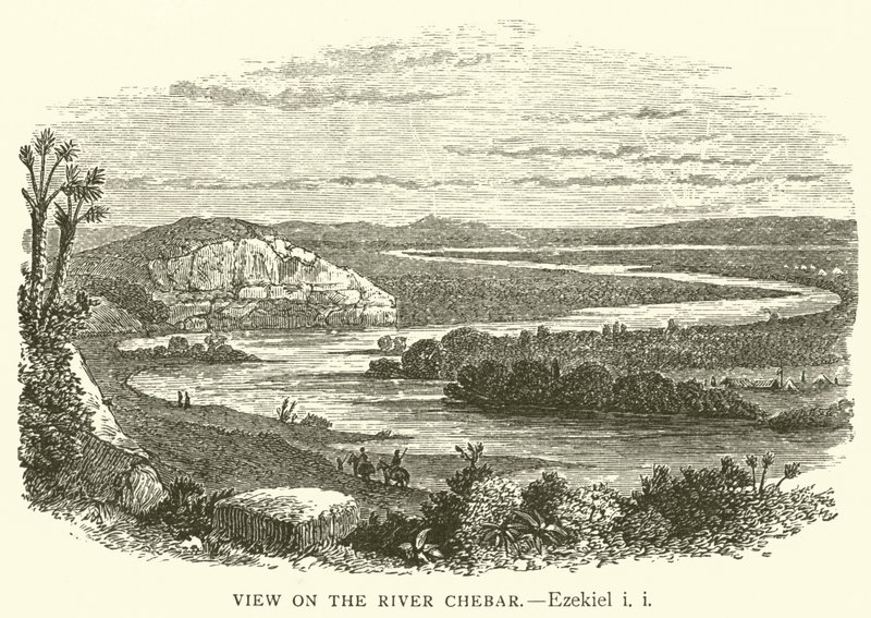 Vue sur la rivière Chebar, Ézéchiel, i, i - English School