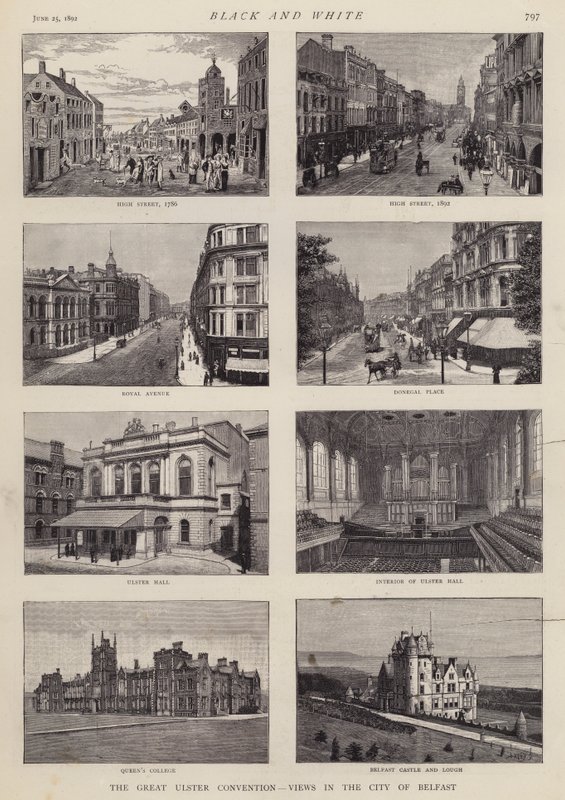 Vues de Belfast, Ulster, Irlande - English School