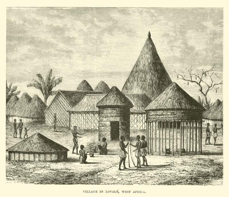 Village à Lovale, Afrique de l