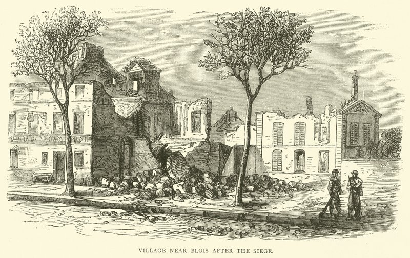 Village près de Blois après le siège, décembre 1870 - English School