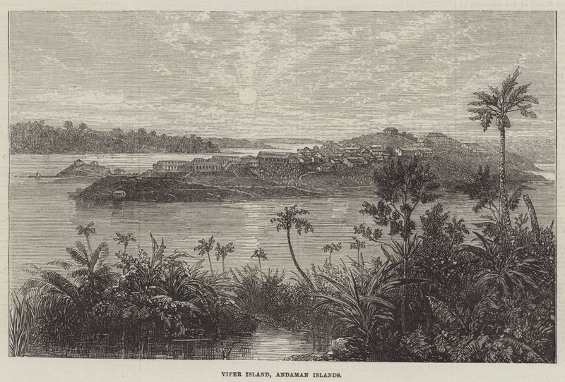 Île Viper, îles Andaman (gravure) - English School