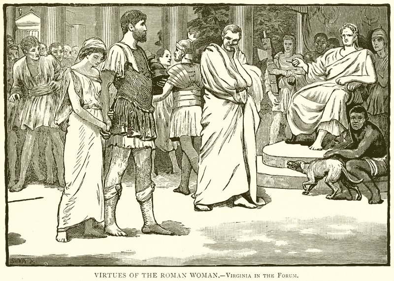 Vertus de la femme romaine.--Virginia dans le forum - English School