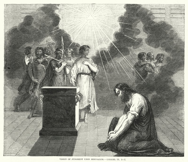 Vision du jugement sur Jérusalem, Ézéchiel IX - English School