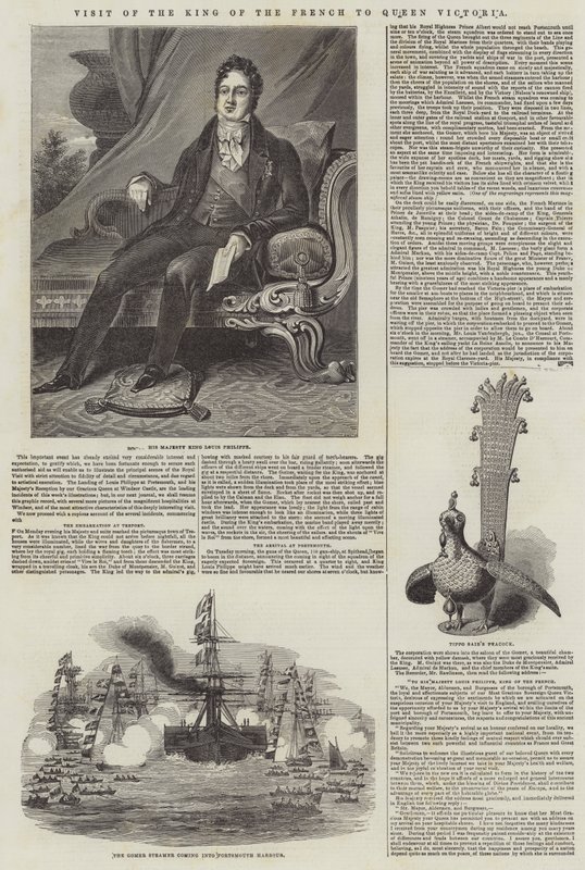 Visite du roi des Français à la reine Victoria (gravure) - English School