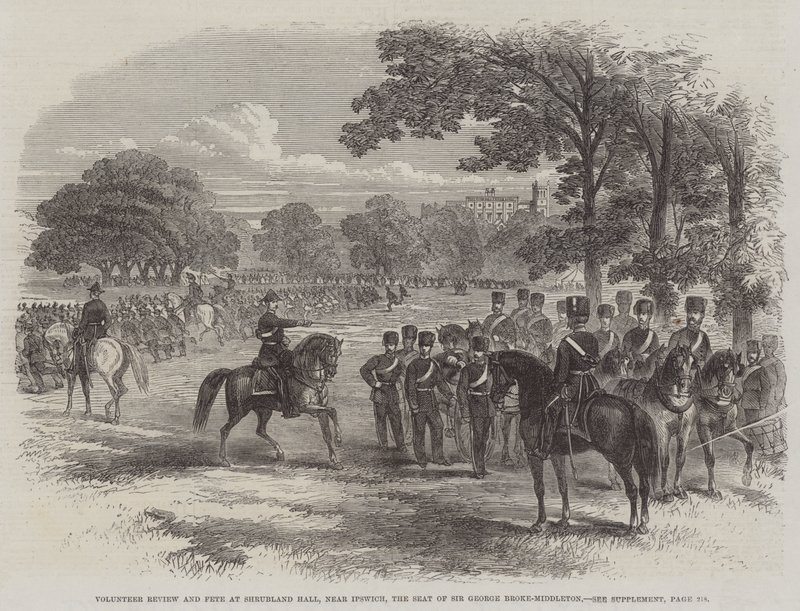 Revue et Fête des Volontaires à Shrubland Hall, près d