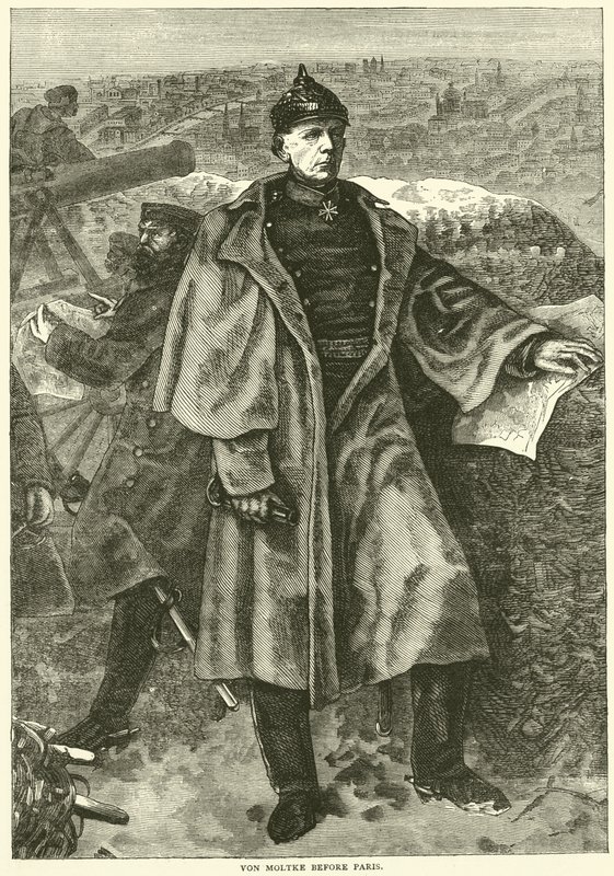 Von Moltke devant Paris, novembre 1870 - English School