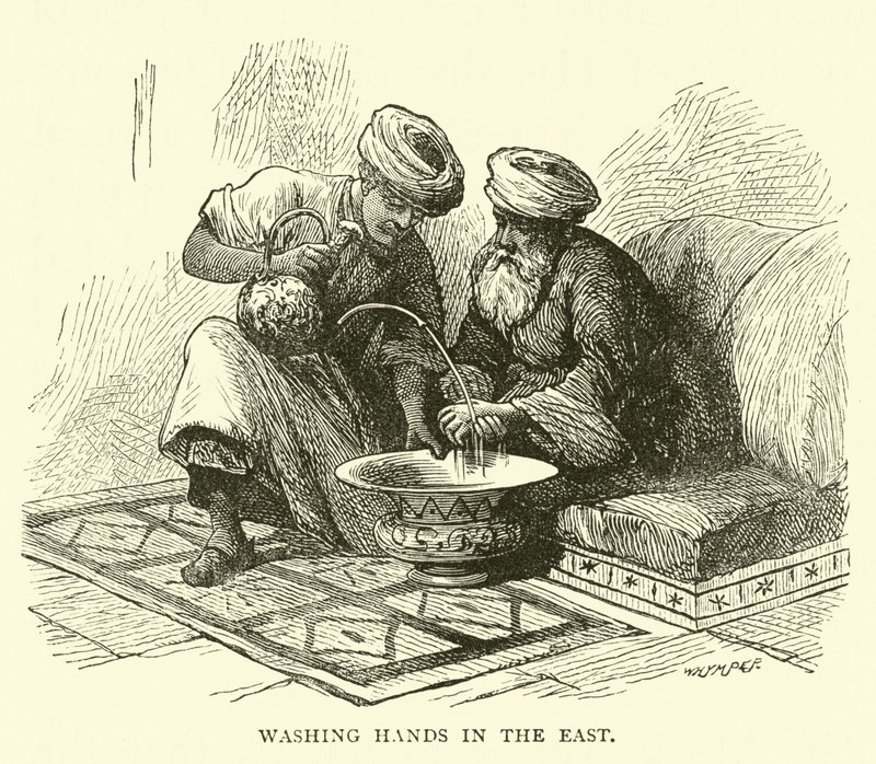 Lavage des mains en Orient - English School