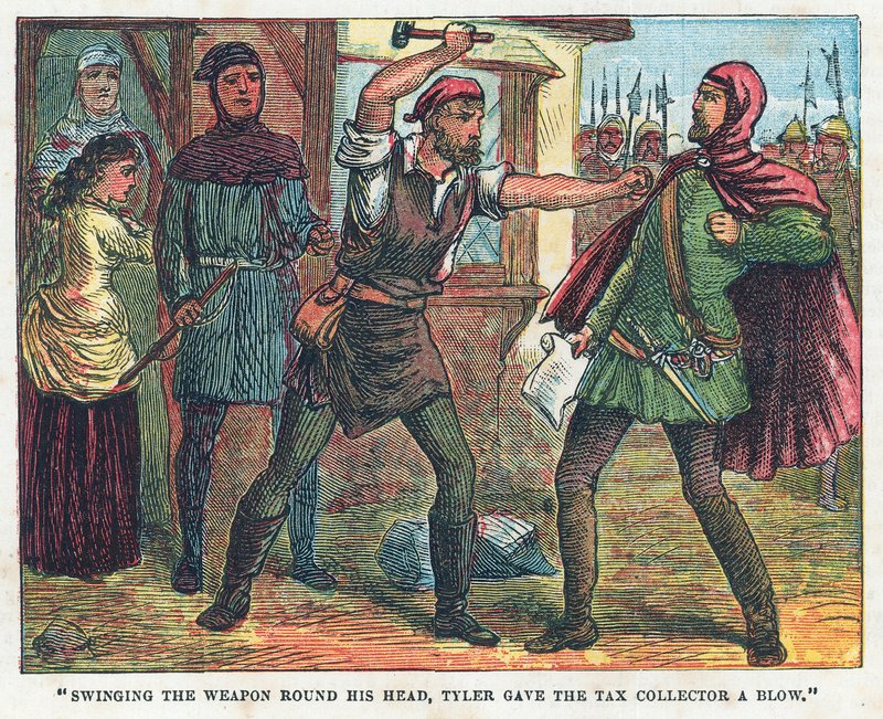 Wat Tyler frappant le collecteur d