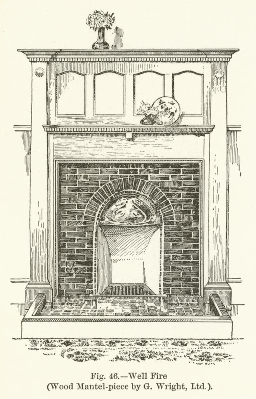 Cheminée en bois par G Wright - English School