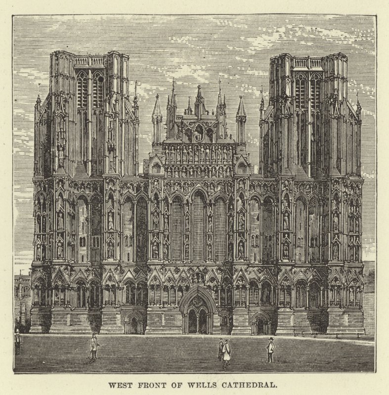 Façade ouest de la cathédrale de Wells - English School