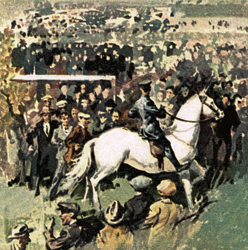 Cheval blanc à la finale de la Coupe de 1923 à Wembley - English School