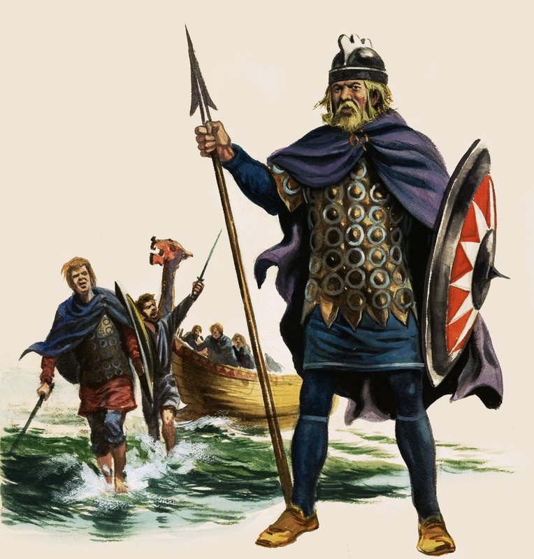 Qui était le roi saxon qui a organisé une flotte pour faire face à la menace des raiders vikings sur les côtes britanniques - English School