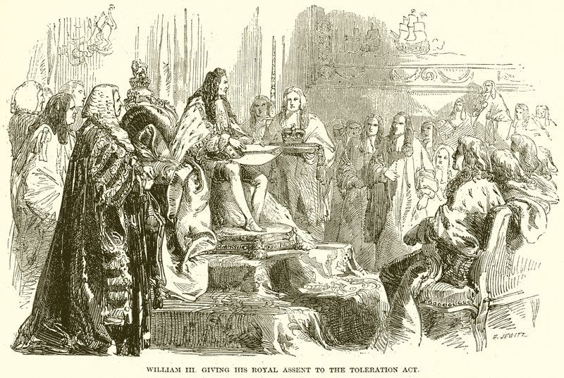 Guillaume III donnant son assentiment royal à l