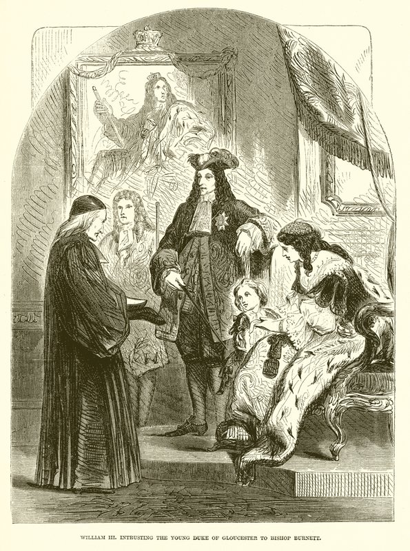 Guillaume III confiant le jeune duc de Gloucester à l