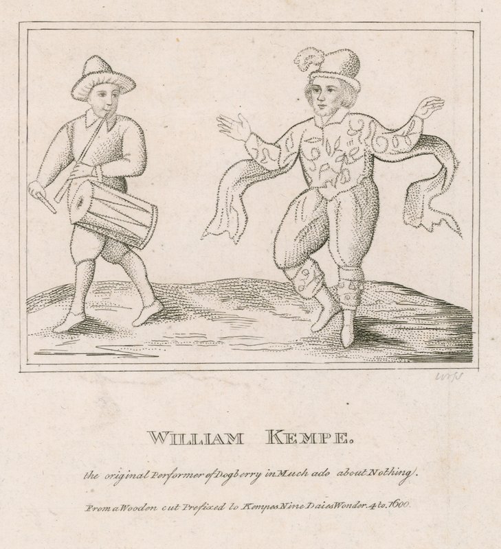 William Kempe, premier interprète de Dogberry dans Beaucoup de bruit pour rien - English School