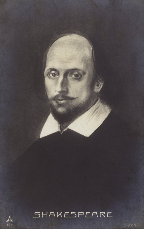 William Shakespeare (c1564-1616), dramaturge et poète anglais (litho) - English School