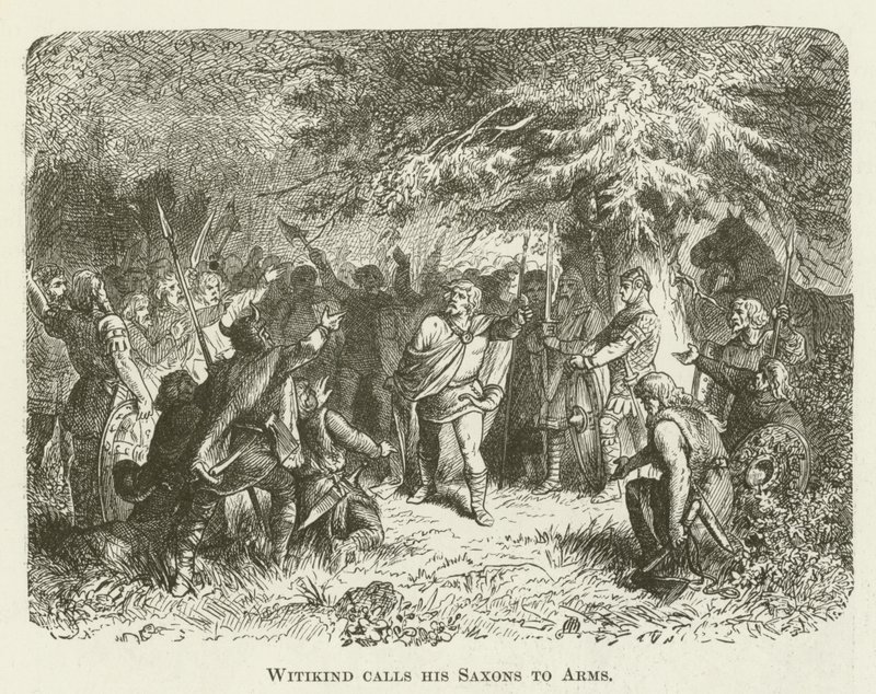 Witikind appelle ses Saxons aux armes - English School
