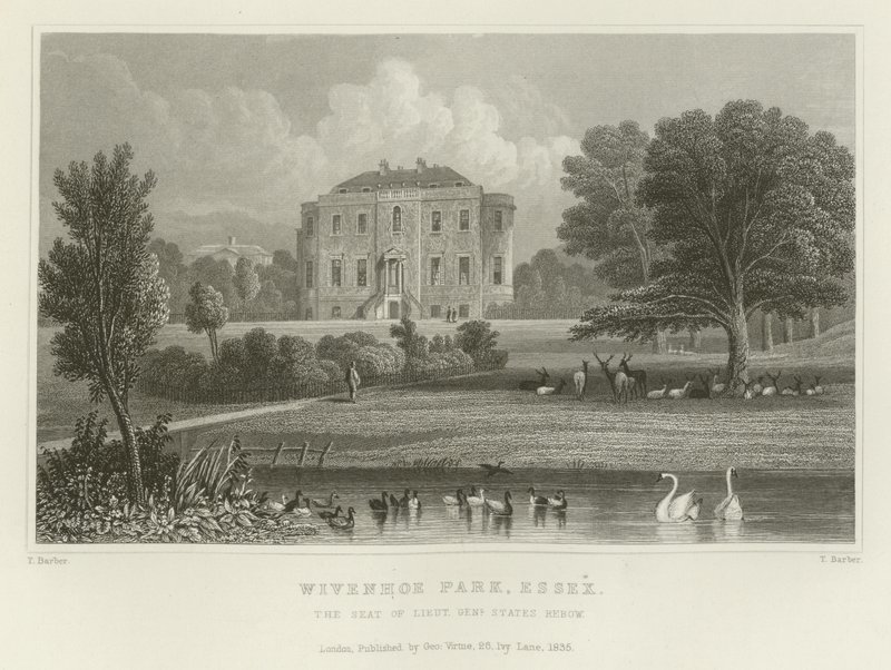 Wivenhoe Park, Essex, la résidence du lieutenant général States Rebow - English School