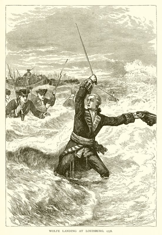Wolfe débarquant à Louisbourg, 1758 - English School