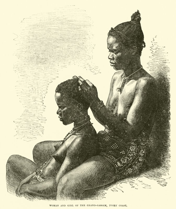 Femme et fille du Grand-Bassam, Côte d