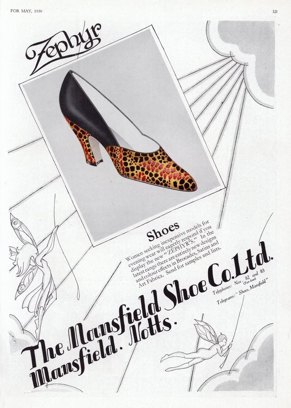 Publicité pour chaussures pour femmes, années 1930 - English School