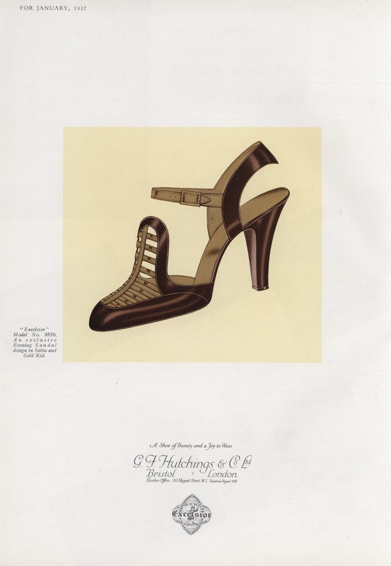 Publicité pour chaussures pour femmes, années 1930 - English School