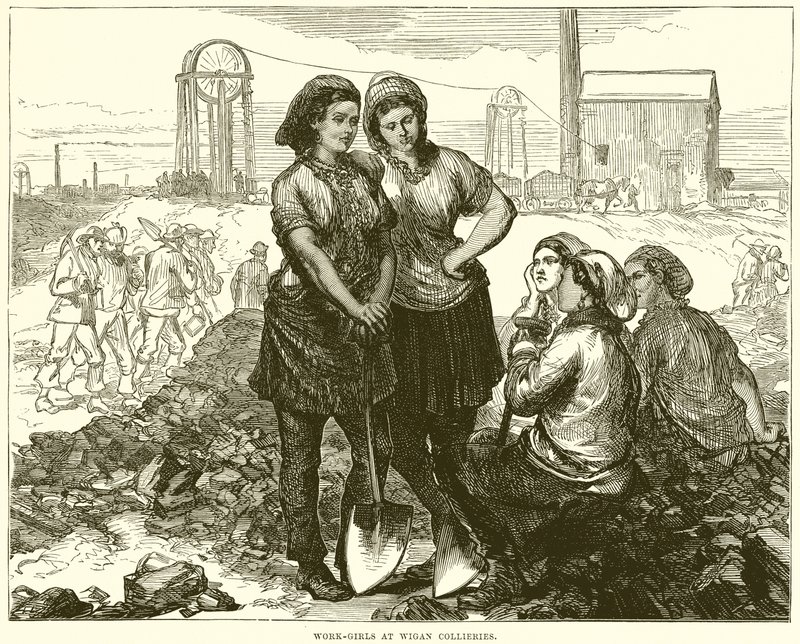 Ouvrières aux mines de Wigan - English School