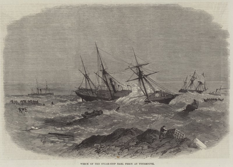 Naufrage du vapeur Earl Percy à Tynemouth - English School