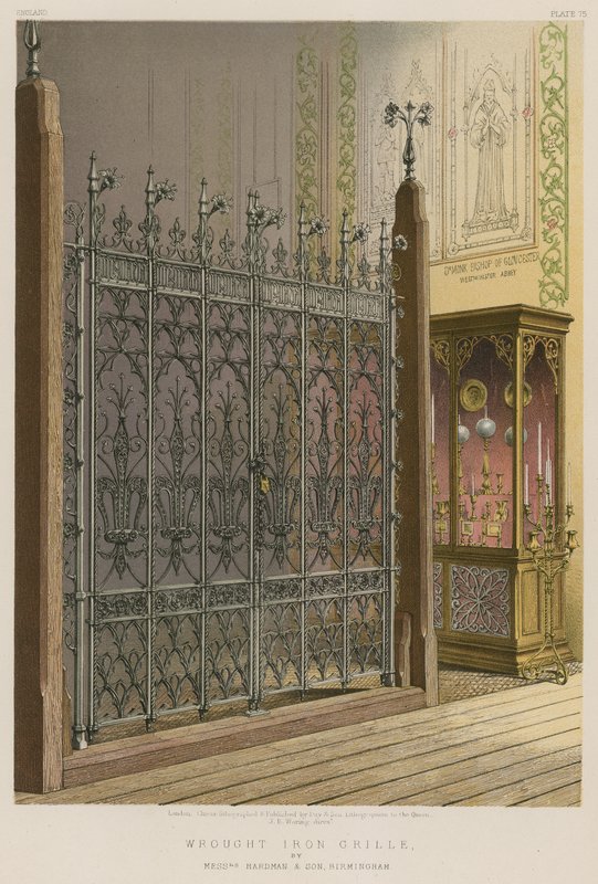 Grille en fer forgé - English School