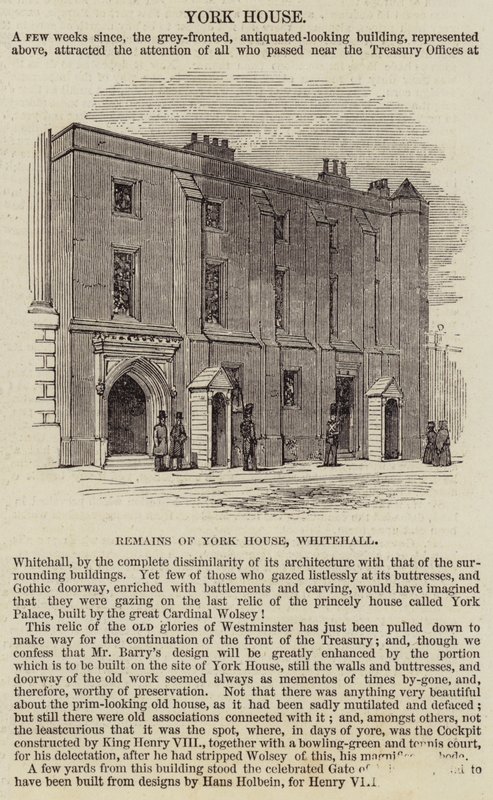 York House, Whitehall (gravure) - English School