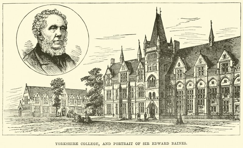 Collège du Yorkshire, et portrait de Sir Edward Baines - English School