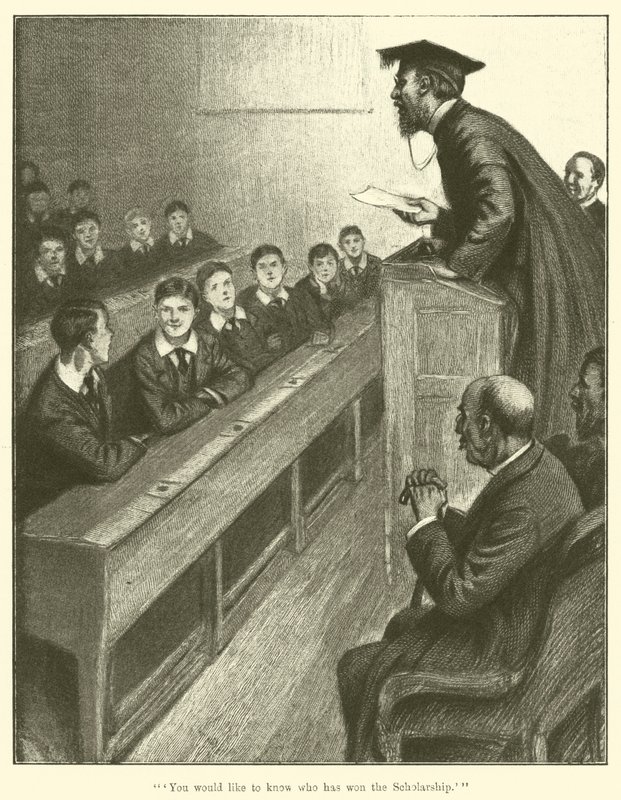 Vous aimeriez savoir qui a gagné la bourse (gravure) - English School