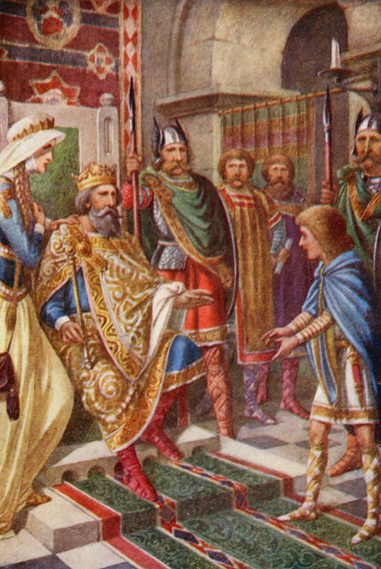 Jeune Edwin et le roi des Angles de l
