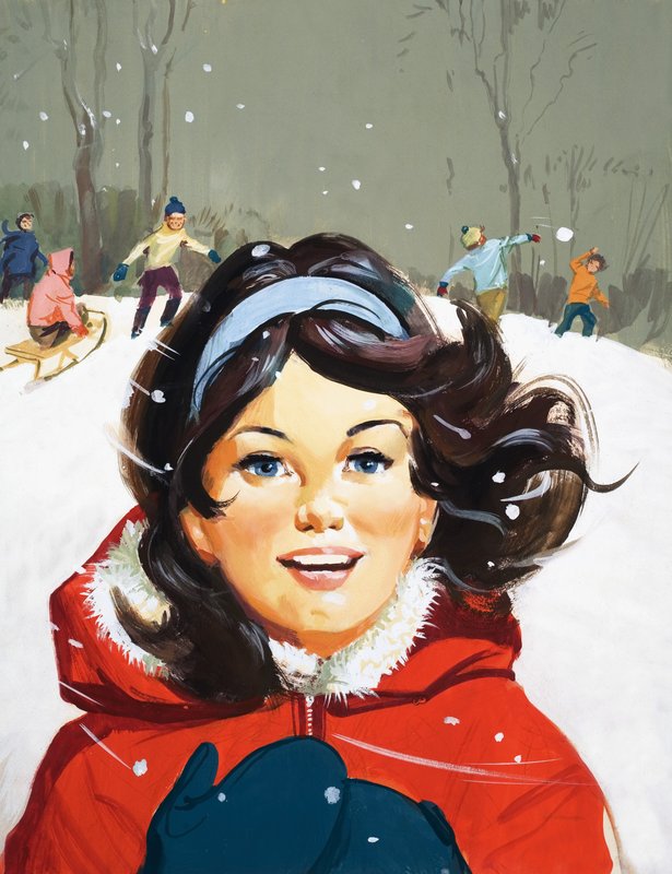 Jeune fille profitant de la neige - English School