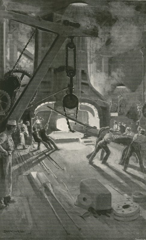 Le marteau-pilon de 40 tonnes en action à l
