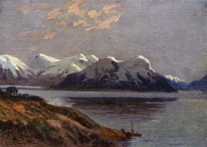 Soirée sur le canal, Terre de Feu - Ernest William Christmas