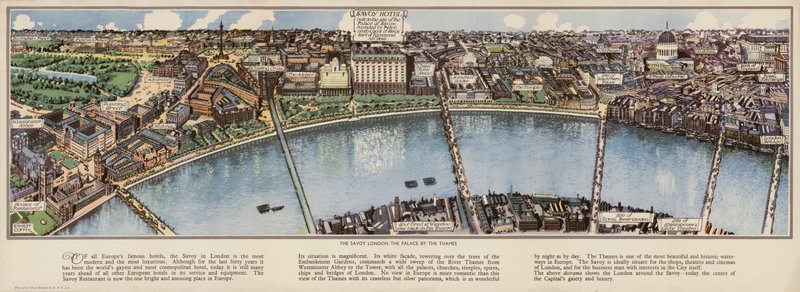 Plan du Savoy Hotel à Londres, c. 1940 - Ernest (after) Coffin