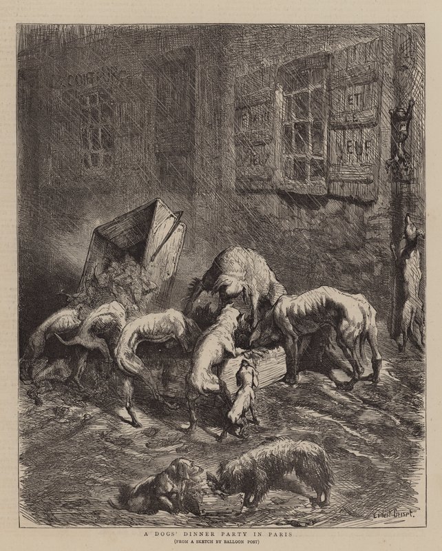 Dîner de chiens à Paris - Ernest Henry Griset