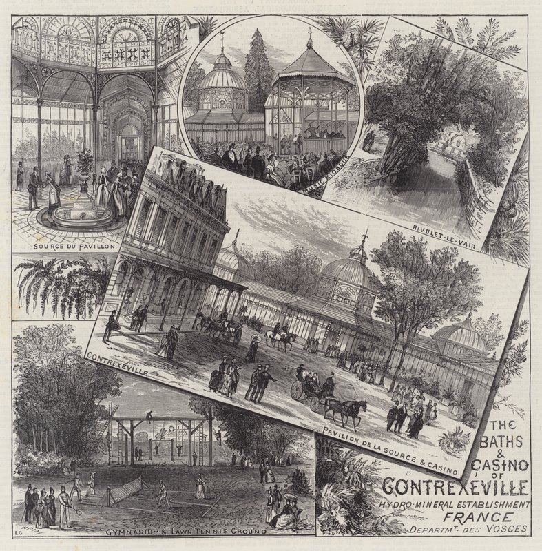 Les bains et le casino de Contrexéville - Ernest Henry Griset