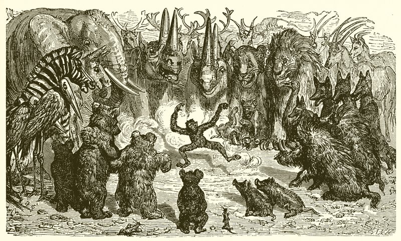 Le Renard et le Singe - Ernest Henry Griset