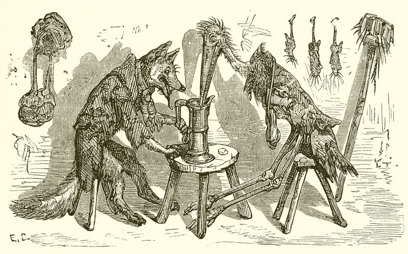 Le Renard et la Cigogne - Ernest Henry Griset
