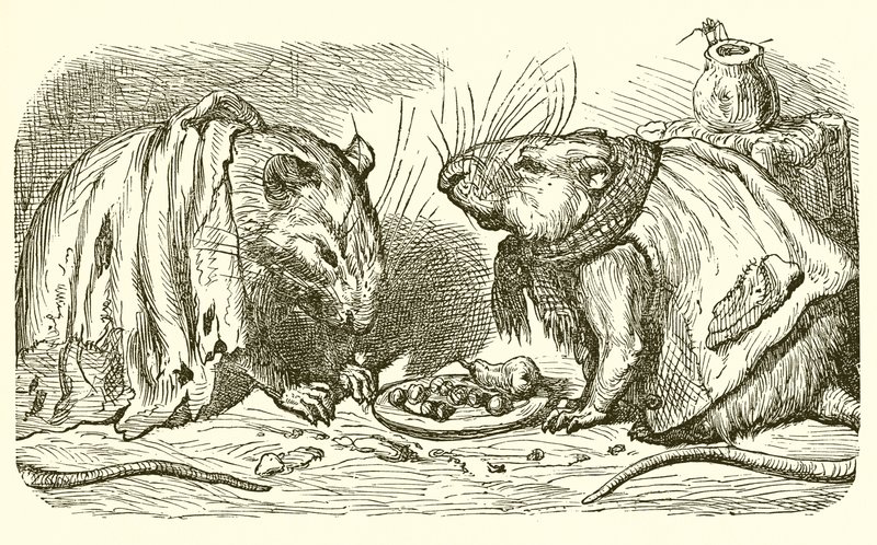 Le Rat des villes et le Rat des champs - Ernest Henry Griset