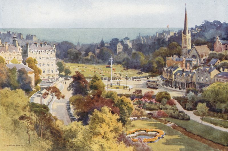 Bournemouth : La Place et le Jardin depuis Mont Dore - Ernest William Haslehust