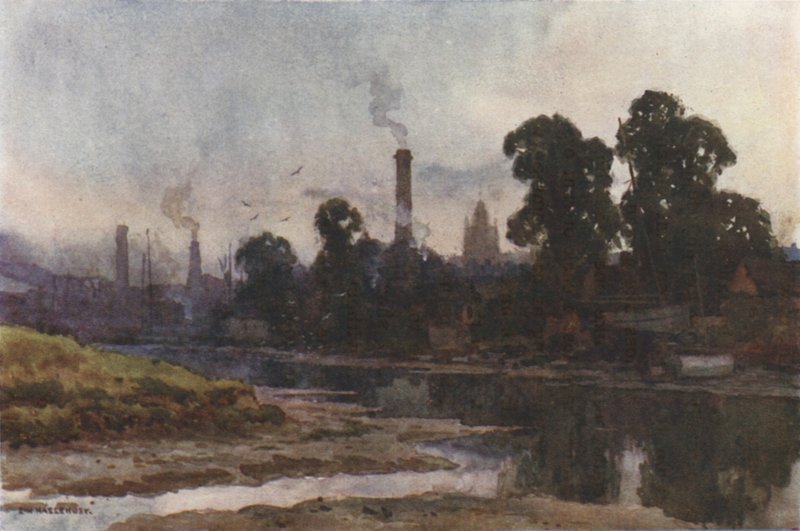 Newport depuis la Medina - Ernest William Haslehust