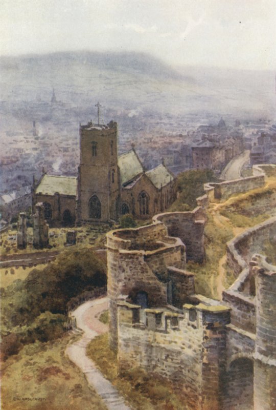 Église Sainte-Marie depuis les Murs du Château - Ernest William Haslehust